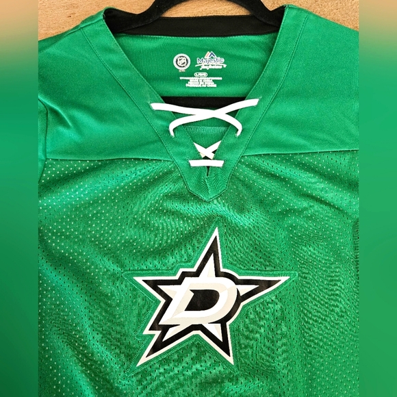 NHL Dallas Stars ๐ V Neck Fashion Jersey, Size:L, Green - Picture 3 of 5